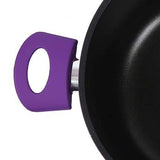 WON300-Elite Aluminium Nonstick Casserole with Lid - 20cm, 3L, 4mm rim, Purple