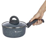 WON306- Wonderchef Granite Sauce Pan With Lid, 18cm